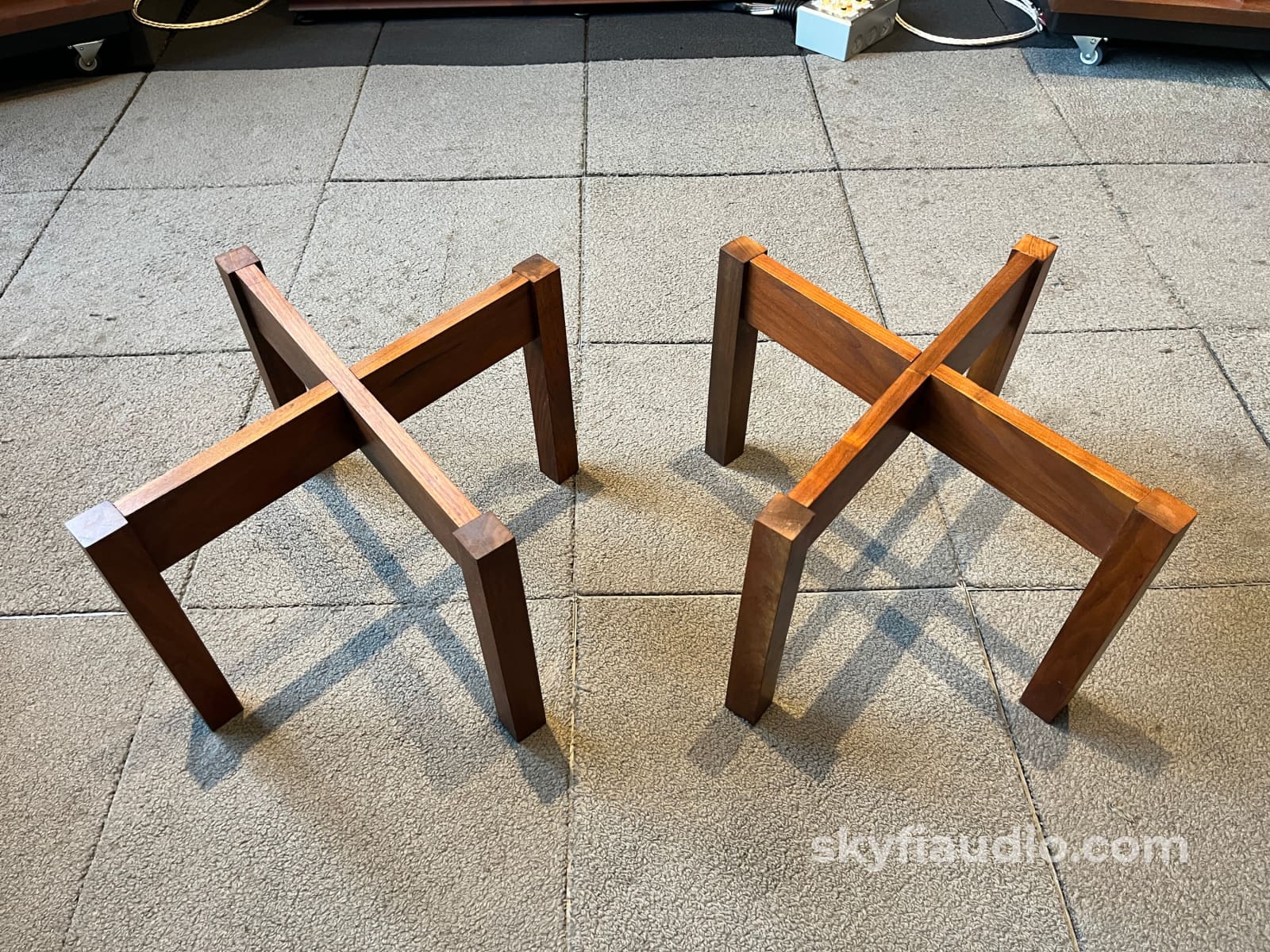 Acoustic Research Solid Walnut Stands for AR-3, AR-3a, AR-5, and Several Others