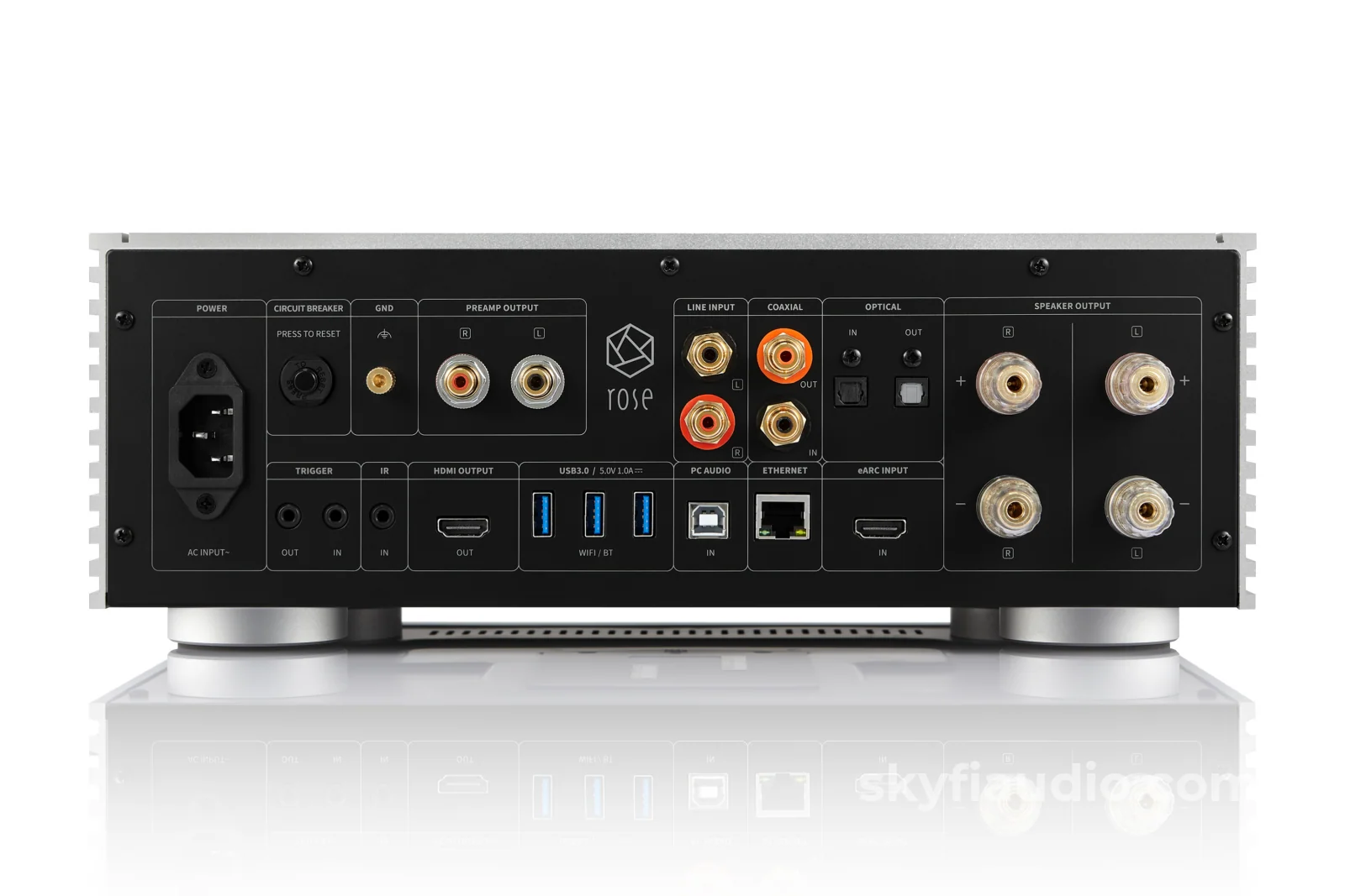 HiFi Rose RS520 Wireless Network Streamer, DAC, and Integrated Amplifier - 200W x2 - Image 4