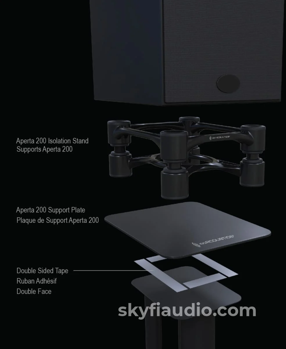 IsoAcoustics Aperta200 Isolation Stands with Tilt Adjustment (Pair) - Image 7