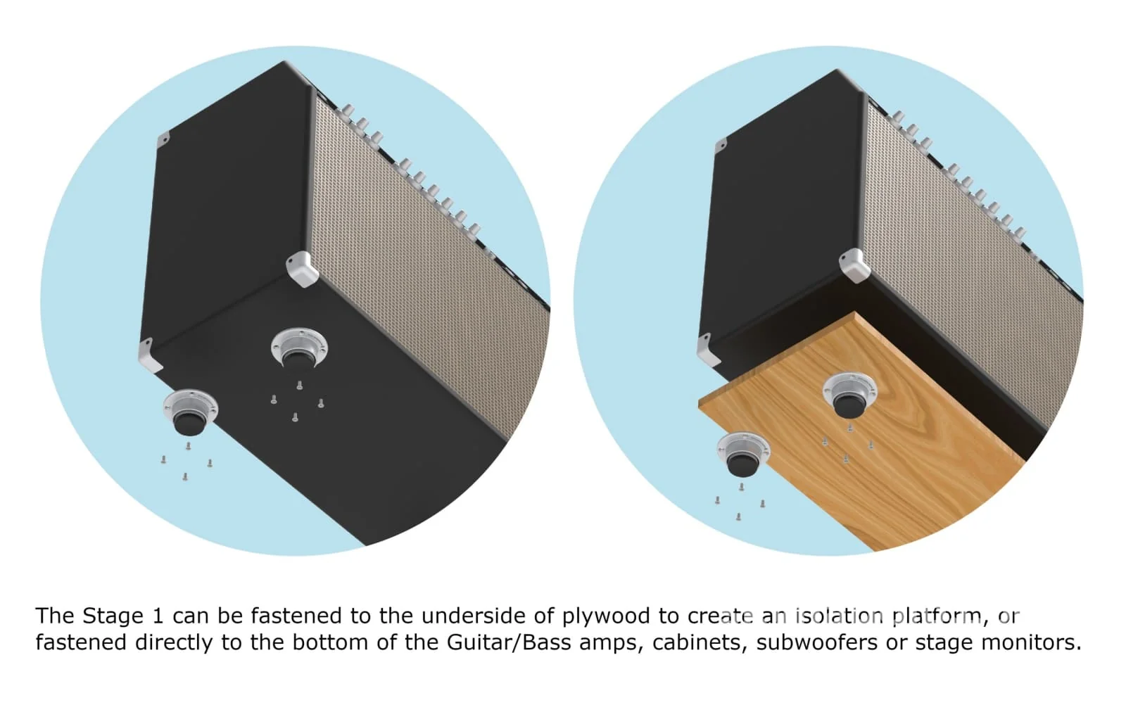 IsoAcoustics Stage 1 Isolators for Guitar/Bass Combo Amps - Image 6