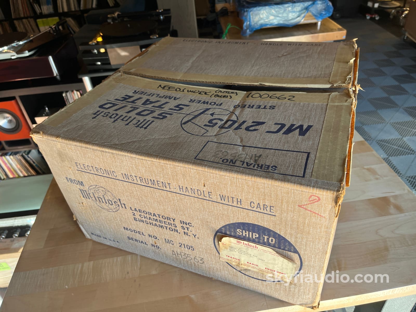 McIntosh MC2105 Vintage Official Factory Shipping Carton - Great Condition - Image 4