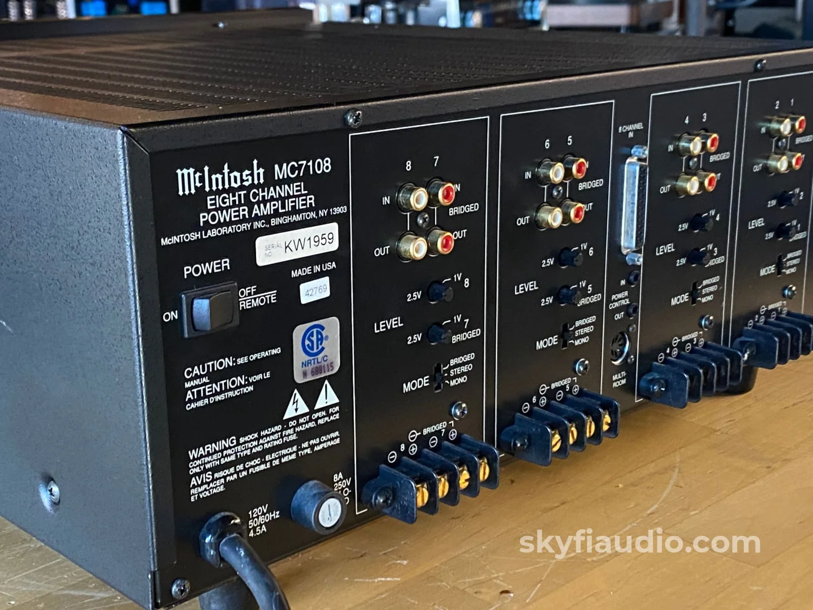 McIntosh MC7108 - 8 Channel Amplifier - Configurable! - Image 8