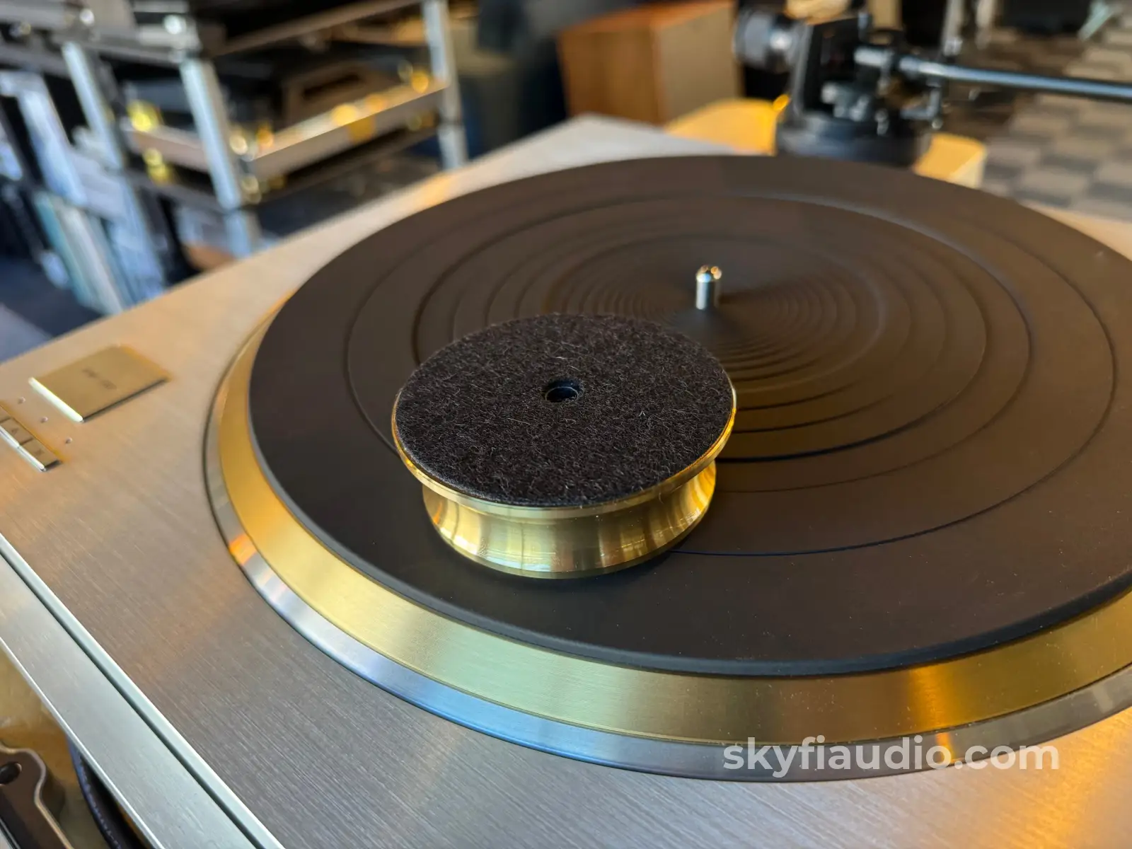 SkyFi Record Weight (Puck) – Solid Polished Brass - Perfect for Technics Turntables - Image 6