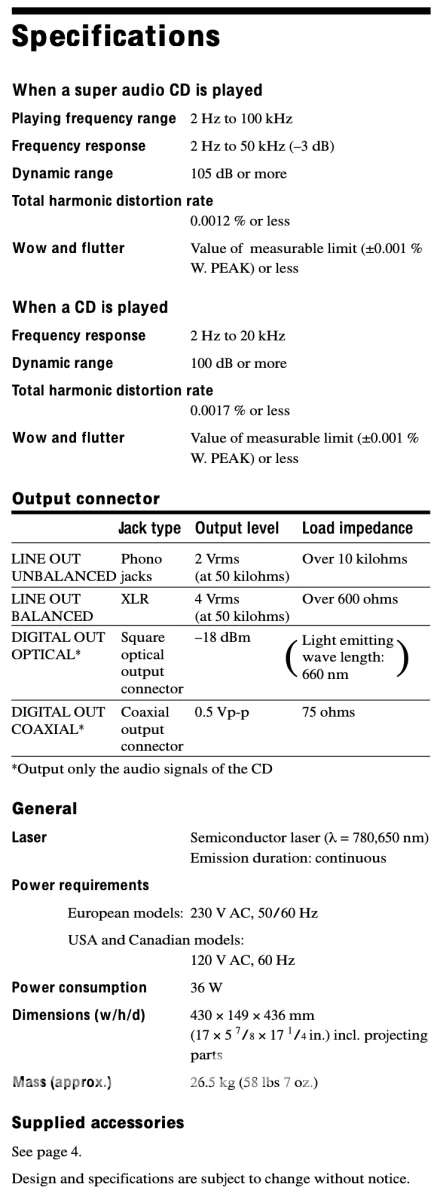 Sony SCD-1 SACD/CD Player – The Player That Launched SACD - Image 24